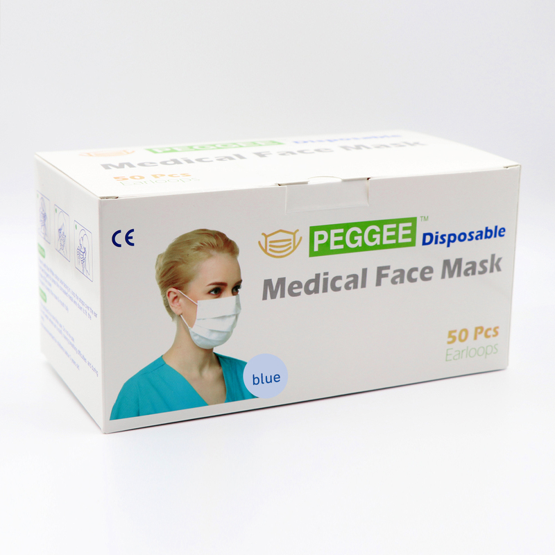 White Rainbow Macro Print Disposable Face Mask - Pack of 20