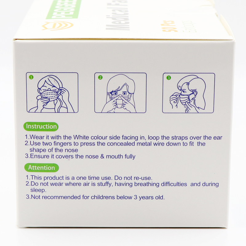 Disposable Face Mask, white (50 pcs box)